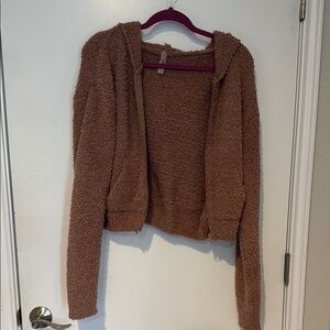 Cozy Skims Brown Fleece Hoodie